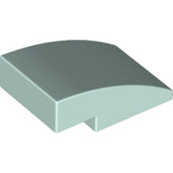 Plaatje in Gallery viewer laden, LEGO® los onderdeel Dakpan Gebogen in kleur Licht Aqua 24309