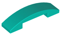 Plaatje in Gallery viewer laden, LEGO® los onderdeel Dakpan Gebogen Donker Turkoois 93273