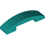 Plaatje in Gallery viewer laden, LEGO® los onderdeel Dakpan Gebogen Donker Turkoois 93273