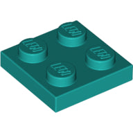 LEGO® los onderdeel Plaat Algemeen Donker Turkoois 3022