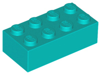 LEGO® los onderdeel Steen in kleur Donker Turkoois 3001