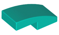 LEGO® los onderdeel Dakpan Gebogen Donker Turkoois 11477