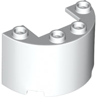 LEGO® los onderdeel Cilinder in kleur Wit 24593