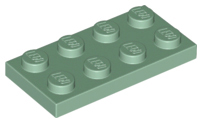 LEGO® los onderdeel Plaat Algemeen in kleur Zandgroen 3020