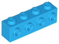 LEGO® los onderdeel Steen Aangepast Donker Azuurblauw 30414