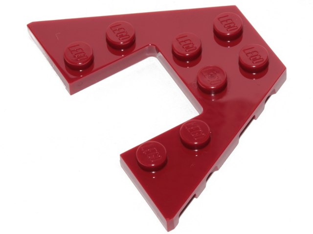 LEGO® los onderdeel Wig Plaat in kleur Donkerrood 47407