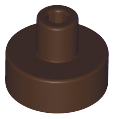 LEGO® los onderdeel Tegel Rond in kleur Donker Bruin 20482