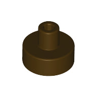 LEGO® los onderdeel Tegel Rond in kleur Donker Bruin 20482