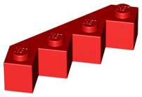 LEGO® los onderdeel Steen Aangepast in kleur Rood 14413