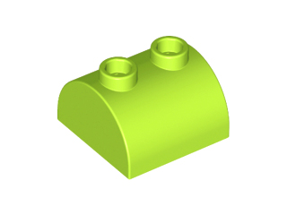 LEGO® los onderdeel Dakpan Gebogen in kleur Limoen 30165