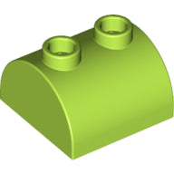 Plaatje in Gallery viewer laden, LEGO® los onderdeel Dakpan Gebogen in kleur Limoen 30165