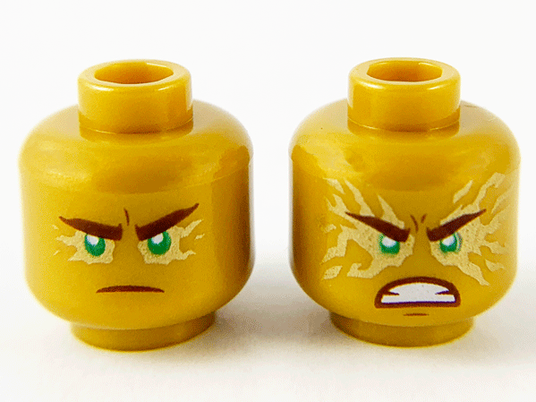 LEGO® los onderdeel Hoofd in kleur Parel Goud 3626cpb2290