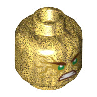 Plaatje in Gallery viewer laden, LEGO® los onderdeel Hoofd in kleur Parel Goud 3626cpb2290