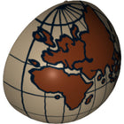 LEGO® Cilinder met Motief Donker Geelbruin 61287pb006