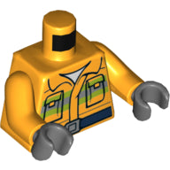 Plaatje in Gallery viewer laden, LEGO® Lijf met Motief Helder Licht Oranje 973pb3384c01