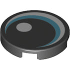 LEGO® los onderdeel Tegel Rond met Motief Zwart 14769pb242