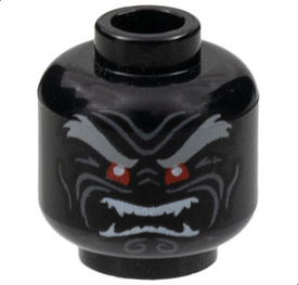 LEGO® los onderdeel Hoofd in kleur Zwart 3626cpb2296