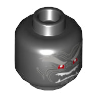 LEGO® los onderdeel Hoofd in kleur Zwart 3626cpb2296