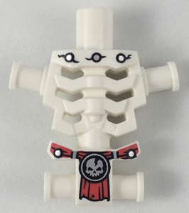 LEGO® los onderdeel Lijf Accessoire in kleur Wit 93060pb07