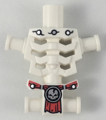 LEGO® los onderdeel Lijf Accessoire in kleur Wit 93060pb07