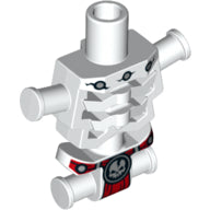 LEGO® los onderdeel Lijf Accessoire in kleur Wit 93060pb07