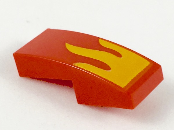 LEGO® onderdeel Dakpan Gebogen met Motief Rood 11477pb069