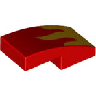 LEGO® onderdeel Dakpan Gebogen met Motief Rood 11477pb069