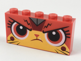 LEGO® los onderdeel Steen met Motief in kleur Rood 39266pb02