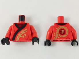 LEGO® los onderdeel Lijf met Motief Rood 973pb3400c01