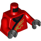 LEGO® los onderdeel Lijf met Motief Rood 973pb3400c01