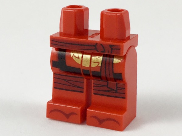 LEGO® los onderdeel Benen met Motief Rood 970c00pb0905