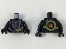 Plaatje in Gallery viewer laden, LEGO® los onderdeel Lijf met Motief Zwart 973pb3401c01