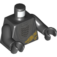 Plaatje in Gallery viewer laden, LEGO® los onderdeel Lijf met Motief Zwart 973pb3401c01