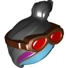 LEGO® los onderdeel Haar in kleur Zwart 34714pb01