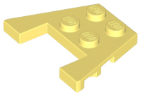 Plaatje in Gallery viewer laden, LEGO® los onderdeel Wig Plaat Helder Lichtgeel 48183