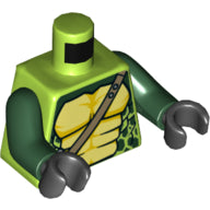 Plaatje in Gallery viewer laden, LEGO® los onderdeel Lijf met Motief Limoen 973pb3425c01
