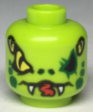 Plaatje in Gallery viewer laden, LEGO® los onderdeel Hoofd in kleur Limoen 3626cpb2297
