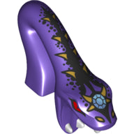 Plaatje in Gallery viewer laden, LEGO® los onderdeel Hoofd Aangepast Donkerpaars 98154pb03
