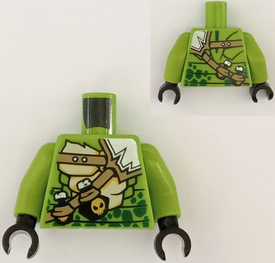 LEGO® los onderdeel Lijf met Motief Limoen 973pb3418c01