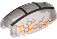 LEGO® Voorruit met Motief Doorzichtig Zwart 10312pb06