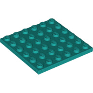 Plaatje in Gallery viewer laden, LEGO® los onderdeel Plaat Algemeen Donker Turkoois 3958