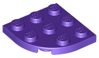 LEGO® los onderdeel Plaat Rond in kleur Donkerpaars 30357