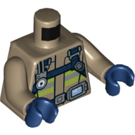Plaatje in Gallery viewer laden, LEGO® Lijf met Motief Donker Geelbruin 973pb3383c01