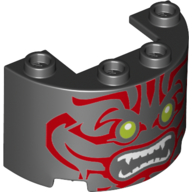 LEGO® los onderdeel Cilinder met Motief Zwart 24593pb05