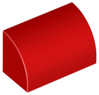 LEGO® los onderdeel Dakpan Gebogen in kleur Rood 37352