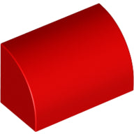LEGO® los onderdeel Dakpan Gebogen in kleur Rood 37352