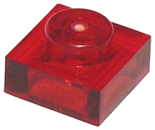 Plaatje in Gallery viewer laden, LEGO® los onderdeel Plaat Algemeen Doorzichtig Rood 3024
