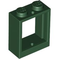 Plaatje in Gallery viewer laden, LEGO® los onderdeel Raamkozijn in kleur Donkergroen 60592