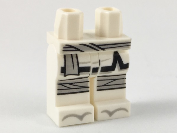 LEGO® los onderdeel Benen met Motief Wit 970c00pb0909