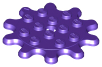 Plaatje in Gallery viewer laden, LEGO® los onderdeel Plaat Rond in kleur Donkerpaars 35443